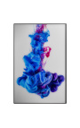 Tableau contemporain rectangulaire "Dissolution Bleu"