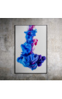 Tableau contemporain rectangulaire "Dissolution Bleu"