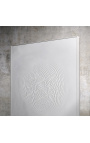 Tableau contemporain rectangulaire "Ondes - Opus 1 - Blanc"