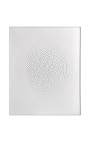 Tableau contemporain rectangulaire "Ondes - Opus 1 - Blanc"
