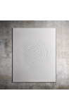 Tableau contemporain rectangulaire Ondes - Opus 1 - Blanc