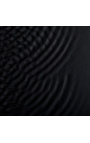 Tableau contemporain rectangulaire "Ondes - Opus 1 - Noir"