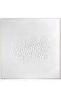 Contemporary square painting "Ondes - Opus 2 - White"