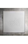 Tableau contemporain carré "Ondes - Opus 2 - Blanc"