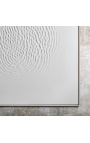 Tableau contemporain carré "Ondes - Opus 2 - Blanc"