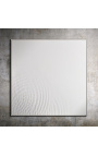 Moderne quadratische Malerei "Rivierung - Weiß"