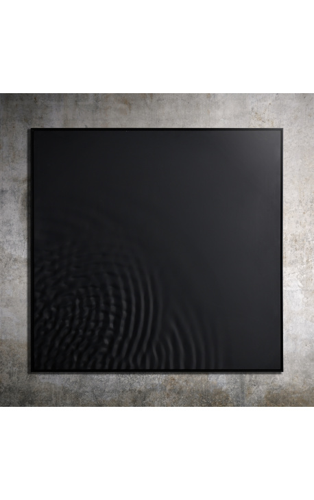 Pintura contemporânea quadrada "Shore - Black"