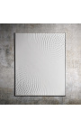 Tableau contemporain rectangulaire "Ricochet - Blanc"