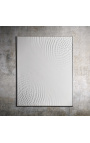 Pintura rectangular contemporánea "Ricochet - Blanco"
