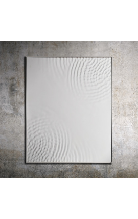 Tableau contemporain rectangulaire "Ricochet - Blanc"