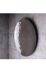 Round concave mirror "Pixel Mirror" in stainless steel