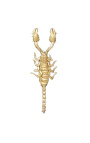 Dekorativ ramme på sort baggrund med guld-farvet farvet farvet "Heterometrus spinifer" scorpion