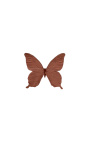 Decoratieve frame op zwarte achtergrond met koper-gekleurd "Papilio Blumei" de butterfly