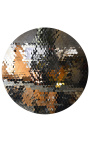 Veliki okrugli konkavni ogledalo "Pixel ogledalo" od nehrđajućeg čelika