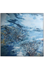 Tableau contemporain carré peinture acrylique "Anticyclone"