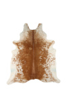 Carpet in real cowhide brown and speckled white