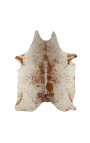 Carpet in real cowhide brown and speckled white