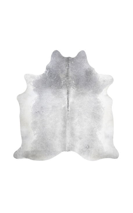 Carpet in real cowhide grey and white cowhide