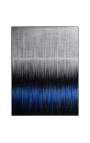 Pintura acrílica contemporània "Freqüències en blau i negre - Petit Opus"