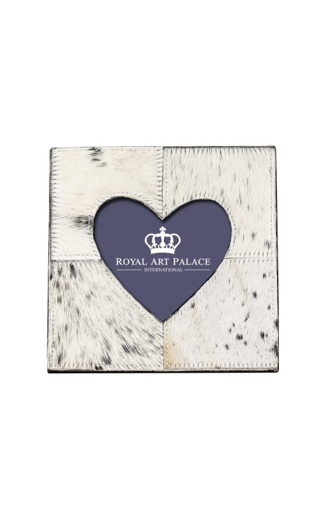 Ruotsin valokuvan kehyksessä musta ja valkoinen cowhide kuvan 15 cm x 15 cm