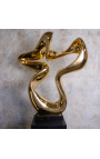 Gran escultura daurada contemporània "L'estrella"