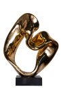 Sculpture contemporaine dorée "Ruban sacré"