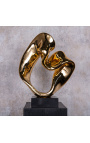 Escultura dourada contemporânea "Fita Sagrada"