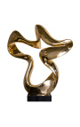 Large contemporary golden sculpture "The star"