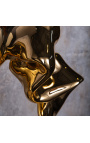 Escultura dourada contemporânea "Fita Sagrada"