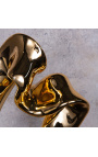 Contemporary golden sculpture "Sacred Ribbon"