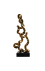 Gran escultura daurada contemporània "Tubulaire N°2"