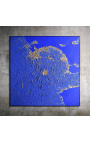 Contemporary square painting "Bleu Dune - Small Format"