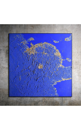 Quadro contemporaneo quadrato "Bleu Dune - Piccolo formato"