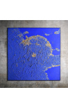 Tableau contemporain carré Bleu Dune - Petit Format