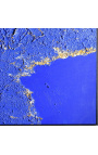 Moderne quadratische Malerei "Bleu Dune - Kleines Format"