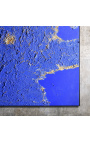 Tableau contemporain carré "Bleu Dune - Petit Format"