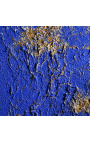 Pintura contemporânea quadrada "Bleu Dune - Grande Formato"