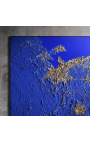 Pintura contemporânea quadrada "Bleu Dune - Grande Formato"