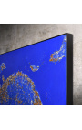 Tableau contemporain carré "Bleu Dune - Grand Format"