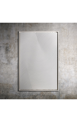 Tableau contemporain rectangulaire "Blanc d'optique"