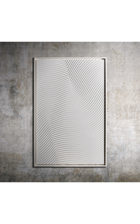 Contemporary rectangular painting "Optical white"