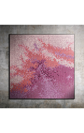 Tavolo quadrato contemporaneo "Rosa blu" vernice acrilico