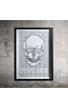 Tableau contemporain rectangulaire Carpe Diem formé d'épingles