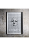 Tableau contemporain rectangulaire Dreams formé d'épingles