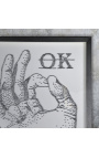 Imagini rectangulare contemporane "OK" formată din pini