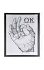 Imagini rectangulare contemporane "OK" formată din pini