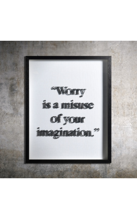 Tableau contemporain rectangulaire "Worry" formé d'épingles