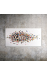Pintura contemporânea retangular muito grande Bolhas formadas por bolas