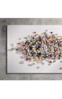Πολύ μεγάλος σύγχρονος ορθογώνιος πίνακας "Φυσαλίδες" από μπάλες