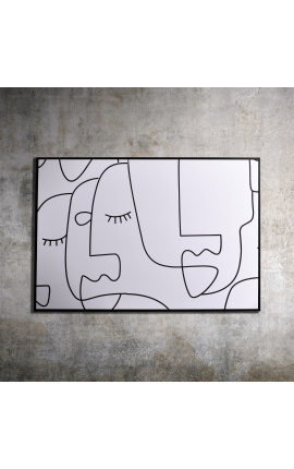 Tableau contemporain rectangulaire "De Bouche-à-Oreille"